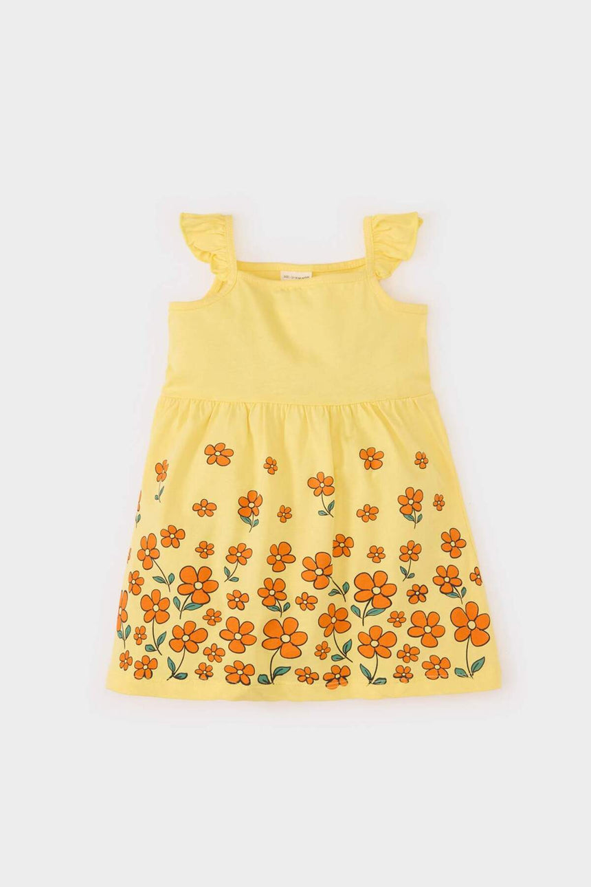 Defacto Çocuk Knitted Dress C0285A5 - Sarı