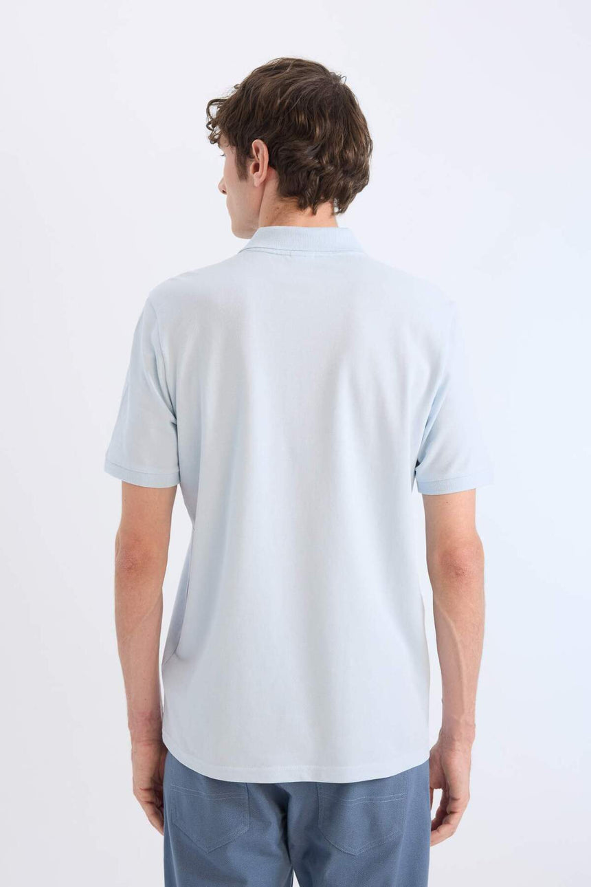 Defacto Erkek Short Sleeve Polo T-Shirt C1293Ax - Açık Mavi