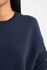 Defacto Kadın Sweat Shirt Y1346Az - Koyu Lacivert