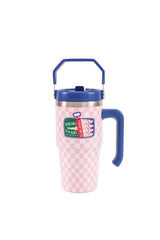 LC Waikiki Home Damalı Desenli Çelik Termos Kupa S6FH64B8 - Karışık
