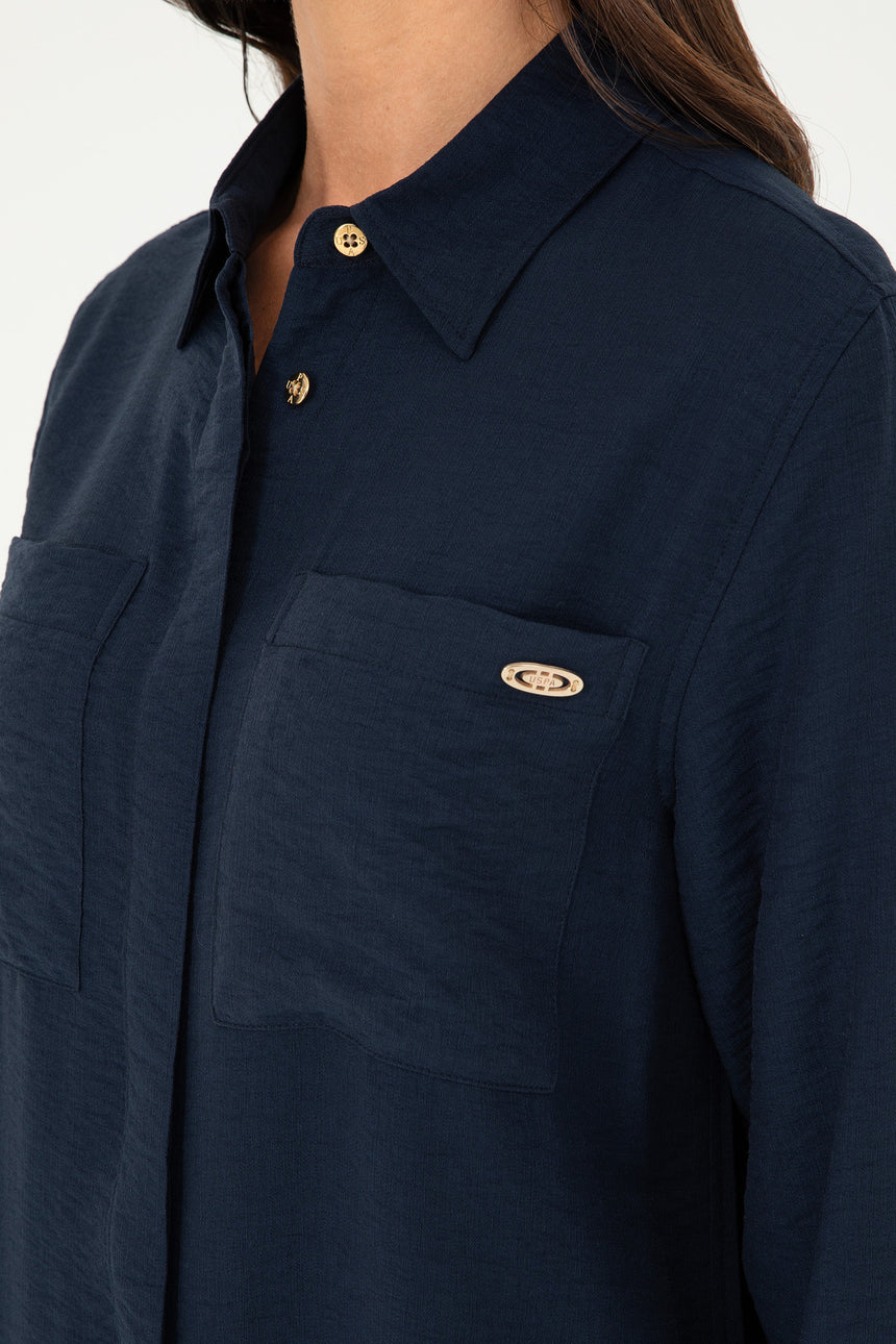US POLO ASSN BAYAN DOKUMA ELBİSE 1864246 - Lacivert