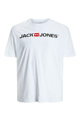 JACK&JONES JJECORP LOGO TEE SS CREW NECK NOOS PLS 12184987 - Beyaz