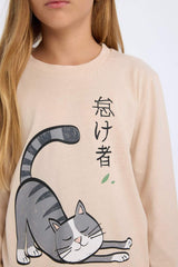 Defacto Çocuk Knitted Pyjamas D2118A8 - Ekru
