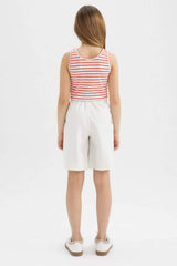 Defacto Çocuk Short B0847A8 - Ekru