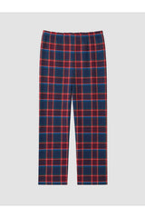 LC Waikiki Erkek Çocuk Ekose Pijama Takımı W6O247D4 - Koyu Lacivert