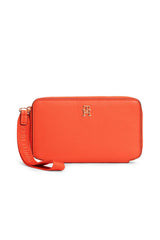 Tommy Hilfiger Kadın TH LOGOTAPE COMPACT ZIP AROUND AW0AW18699 - Turuncu