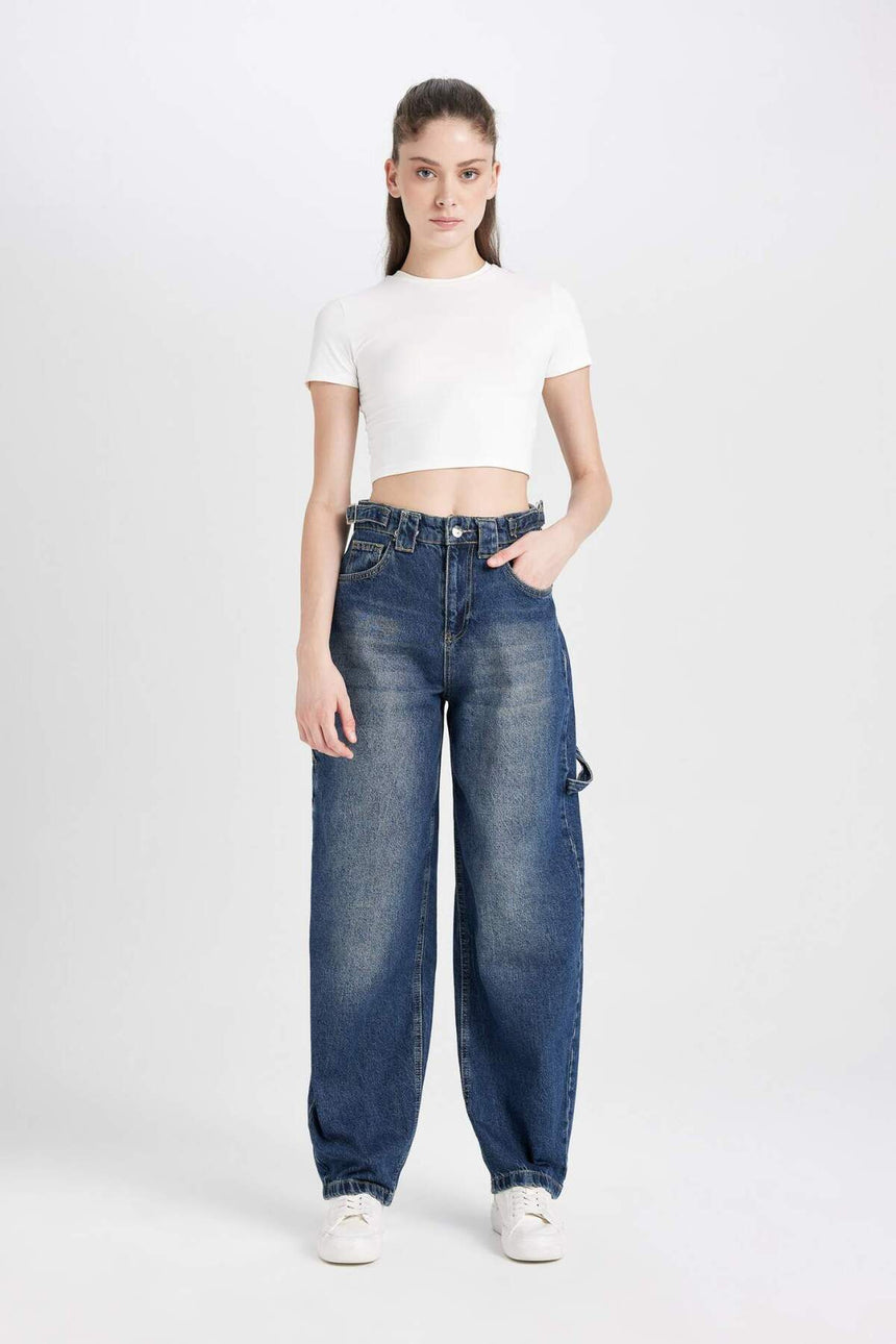 Defacto Kadın Trousers D0748Ax - Mavi