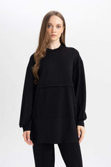 Defacto Kadın Long Sleeve Tunic B0039Ax - Siyah