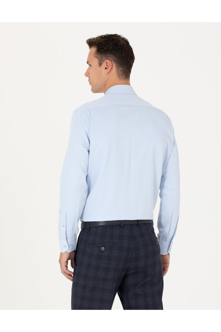 pierre cardin erkek dokuma gömlek 1760515 - AÇIK MAVİ