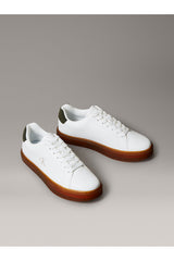 Calvin Klein Erkek CLASSIC CUPSOLE LACEUP LTH YM0YM01435 - Beyaz