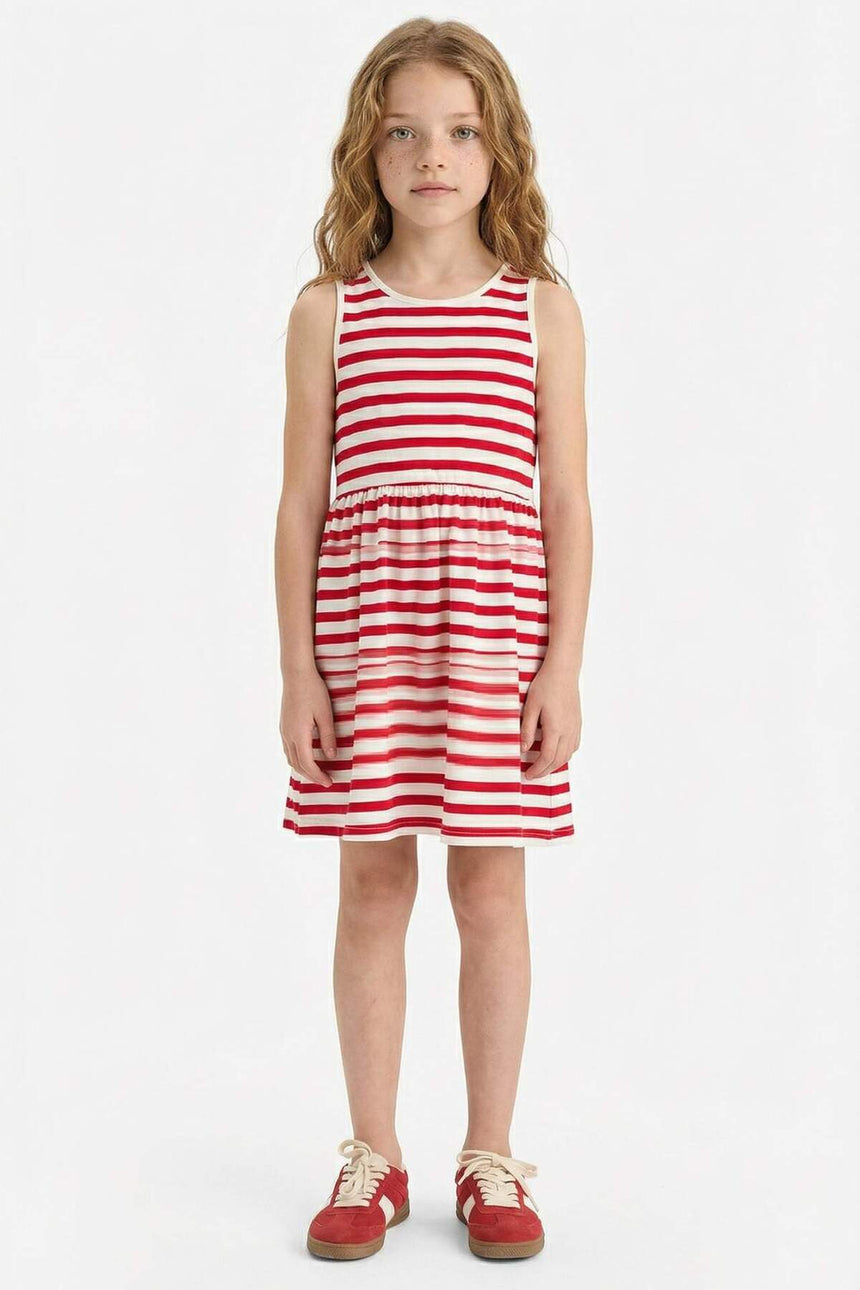 Defacto Çocuk Knitted Dress B4340A8 - Kırmızı