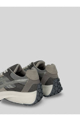 Cyra Kadın Gri Gümüş Kalın Tabanlı Bağcıklı Süet Detaylı Rahat Kullanım File  Spor Ayakkabı Sneaker - Gri