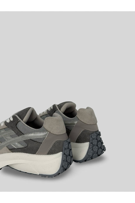 Cyra Kadın Gri Gümüş Kalın Tabanlı Bağcıklı Süet Detaylı Rahat Kullanım File  Spor Ayakkabı Sneaker - Gri