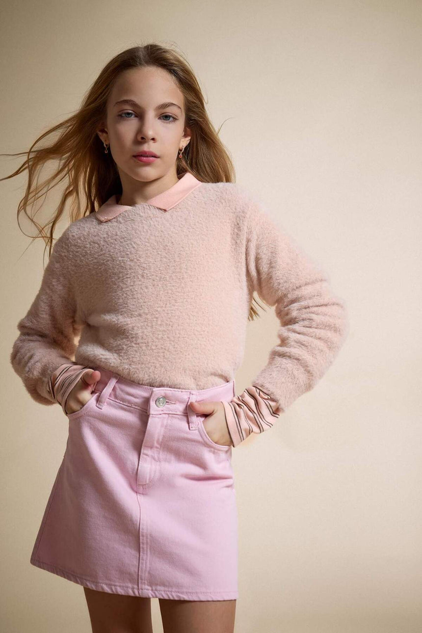 Defacto Çocuk Pullover Y2640A6 - Somon Rengi / Pembe / Turuncu