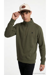 Timberland Erkek Exeter River Yarım Fermuarlı Sweatshirt TBC0YHB9AIE1 - Koyu Haki