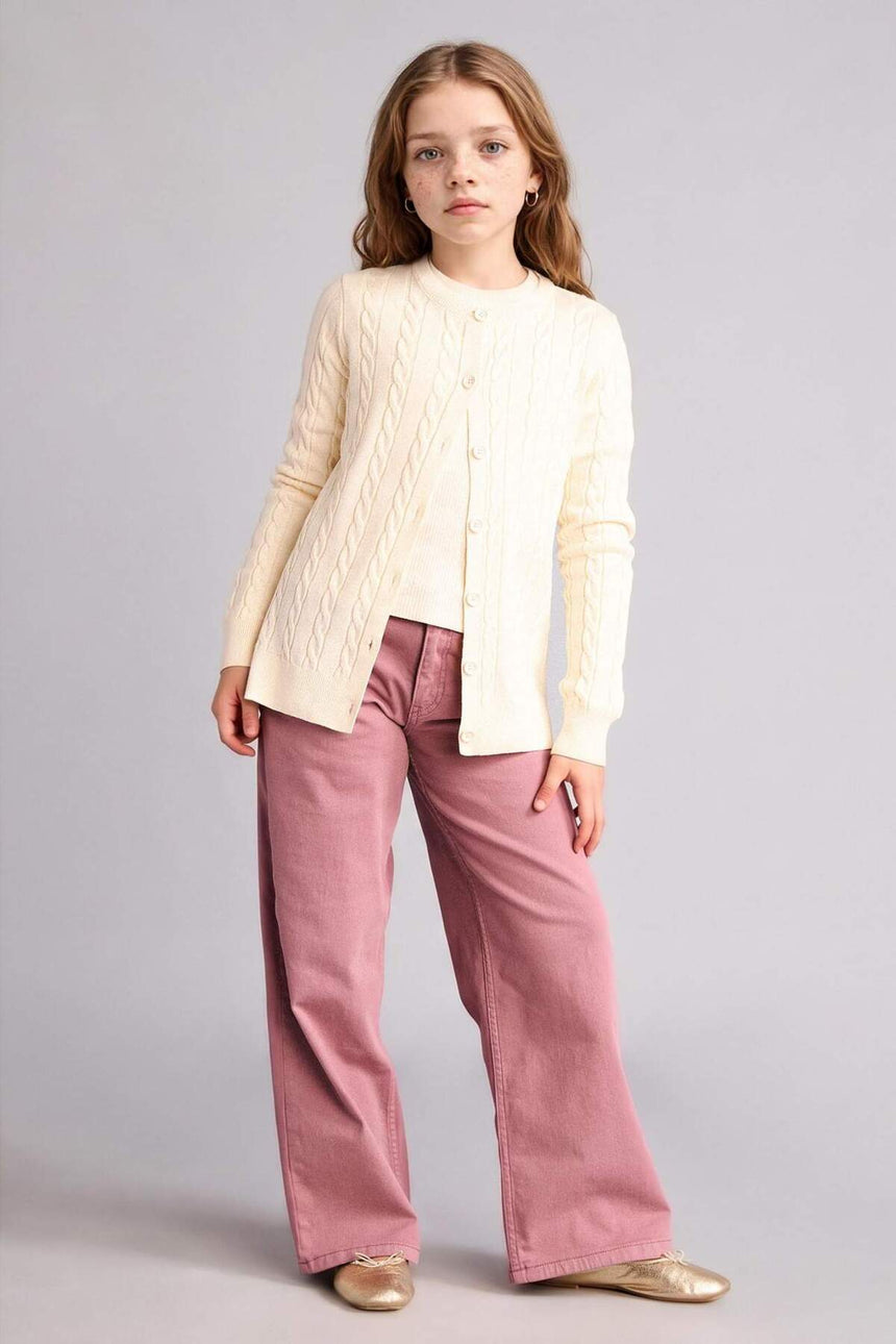 Defacto Çocuk Cardigan G6979A8 - Ekru