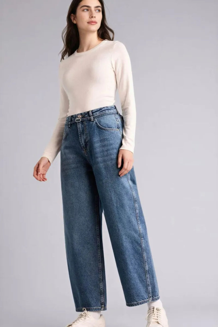 Defacto Kadın Trousers G8867AX - Mavi