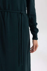 Defacto Kadın Long Sleeve Trico Dress A9807Ax - Yeşil