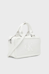 Calvin Klein Kadın BOLD CK BAULETTO CROSSBODY LV04F3411G - Beyaz