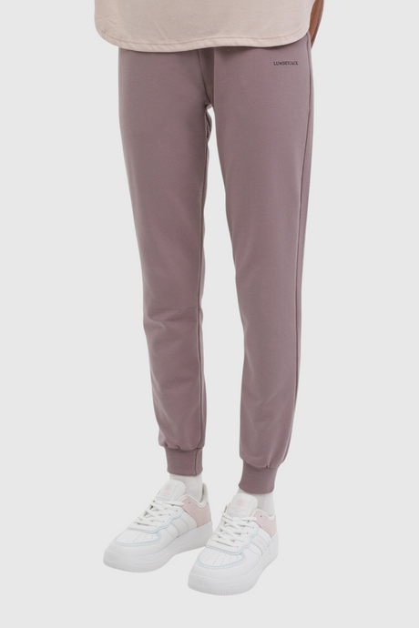 Sporline Lumberjack pastel mor renkli, jogger kesim, polyester karışımlı kadın eşofman altı