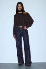 Defacto Kadın Denim D5123AX - Mavi/Siyah