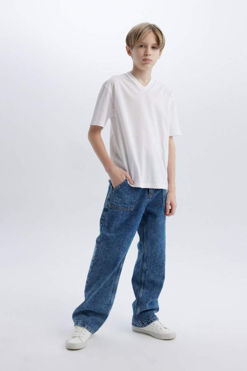 Defacto Çocuk Short Sleeve T-Shirt K1693A6 - Beyaz