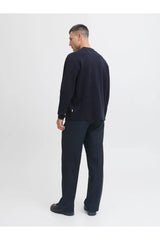 JACK&JONES JJELEGACY BLOCKING SWEAT HOOD NOOS 12271403 - Koyu Mavi