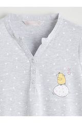 LC Waikiki Kadın Hamile Pijama Takımı S6HJ40G8 - Gri