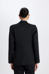 DeFacto Kadın Fitted Blazer Ceket D3157AX - Siyah