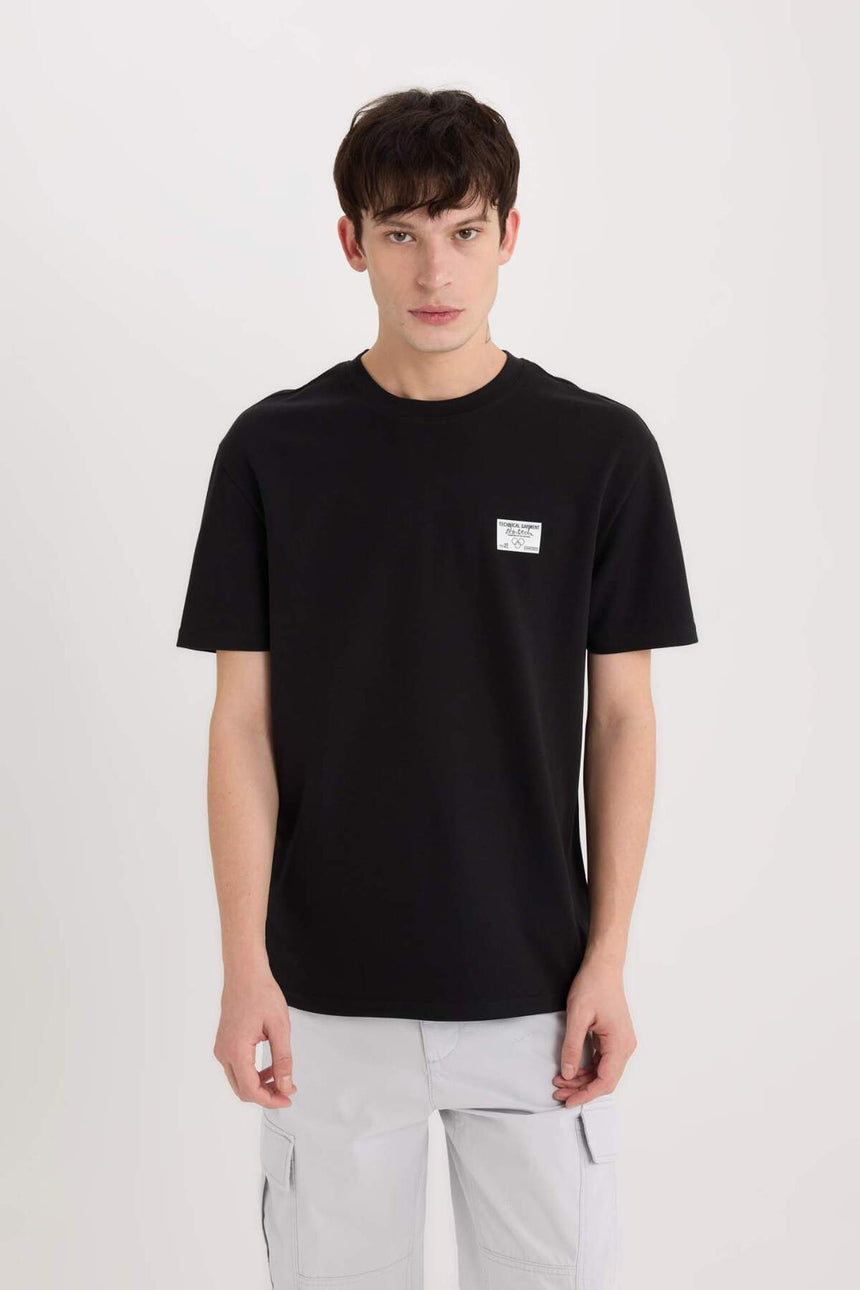 Defacto Erkek T-Shirt D5516Ax - Siyah