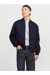 JACK&JONES JJECHARGE STAND COLLAR BOMBER NOOS 12288895 - Koyu Lacivert