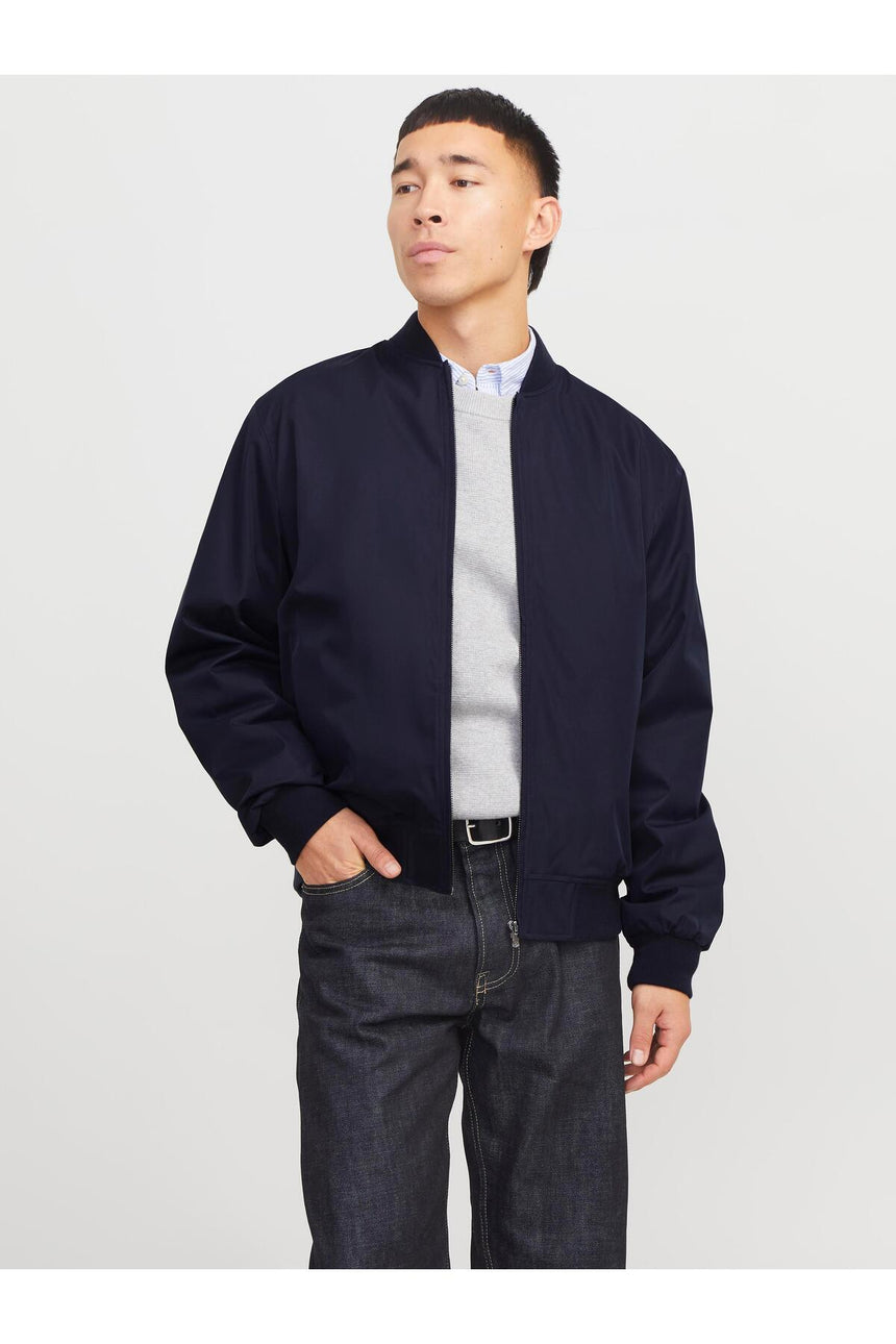 JACK&JONES JJECHARGE STAND COLLAR BOMBER NOOS 12288895 - Koyu Lacivert