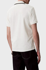 Calvin Klein Erkek SS TIPPED ZIP PIQUE POLO LV04LF214G - Beyaz