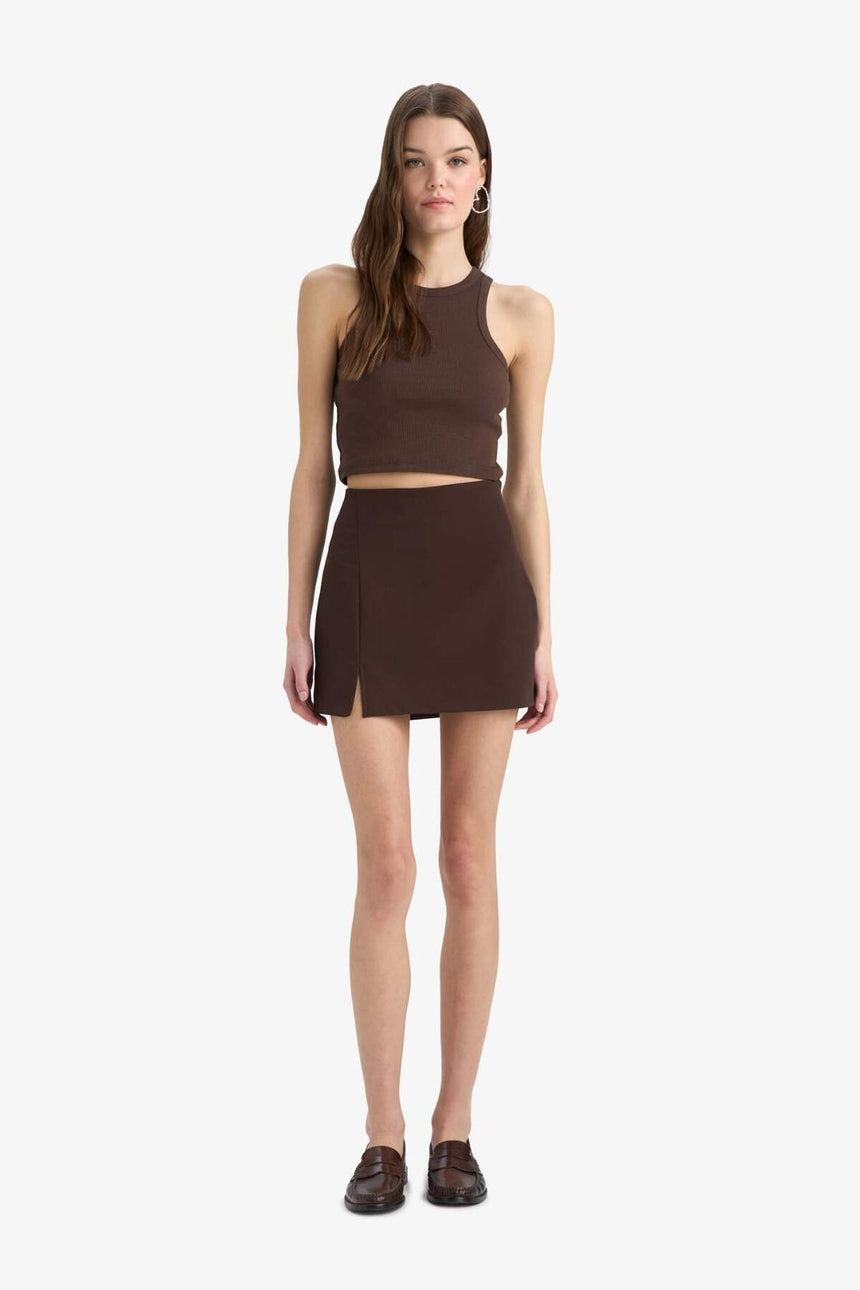 Defacto Kadın Woven Skirt F2933Ax - Kahverengi