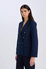 DeFacto Kadın Oversize Blazer Ceket D3155AX - Koyu Lacivert
