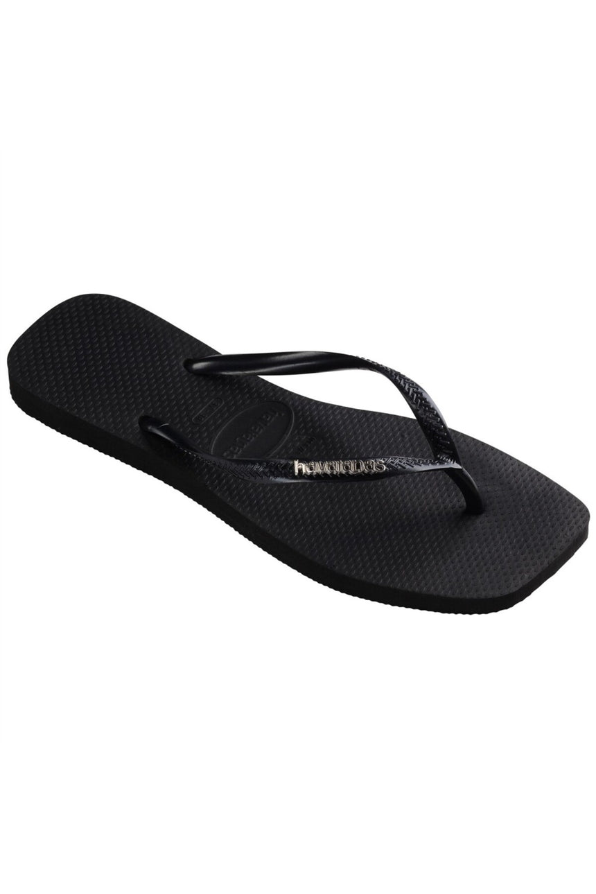HAVAİANAS SQUARE LOGO METALLIC 4148257 - Siyah