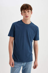 DeFacto Erkek T-Shirt V7699AZ - Koyu Lacivert