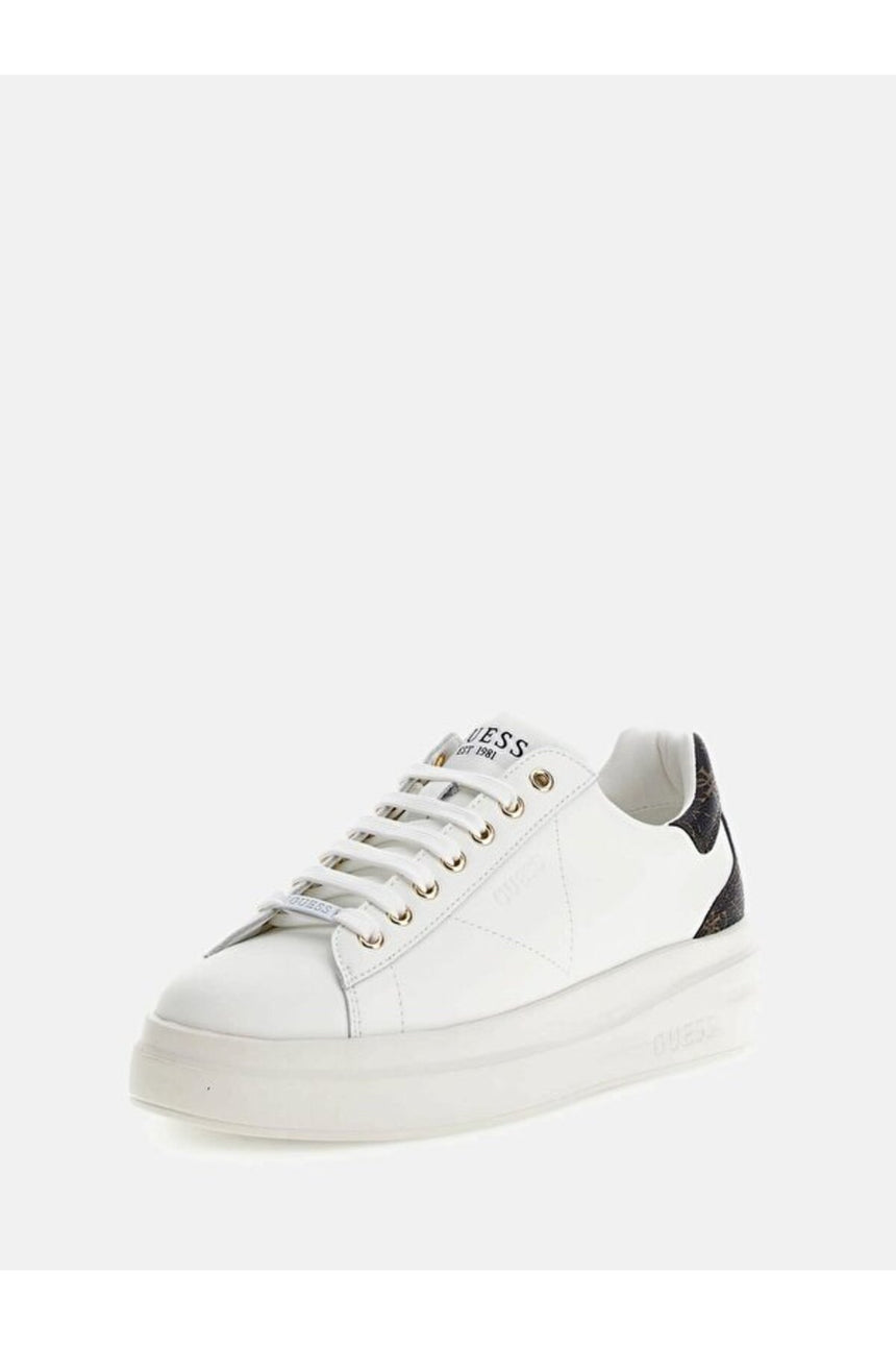 Guess Kadın Elbina Sneaker Fljelb - Beyaz/ Kahverengi