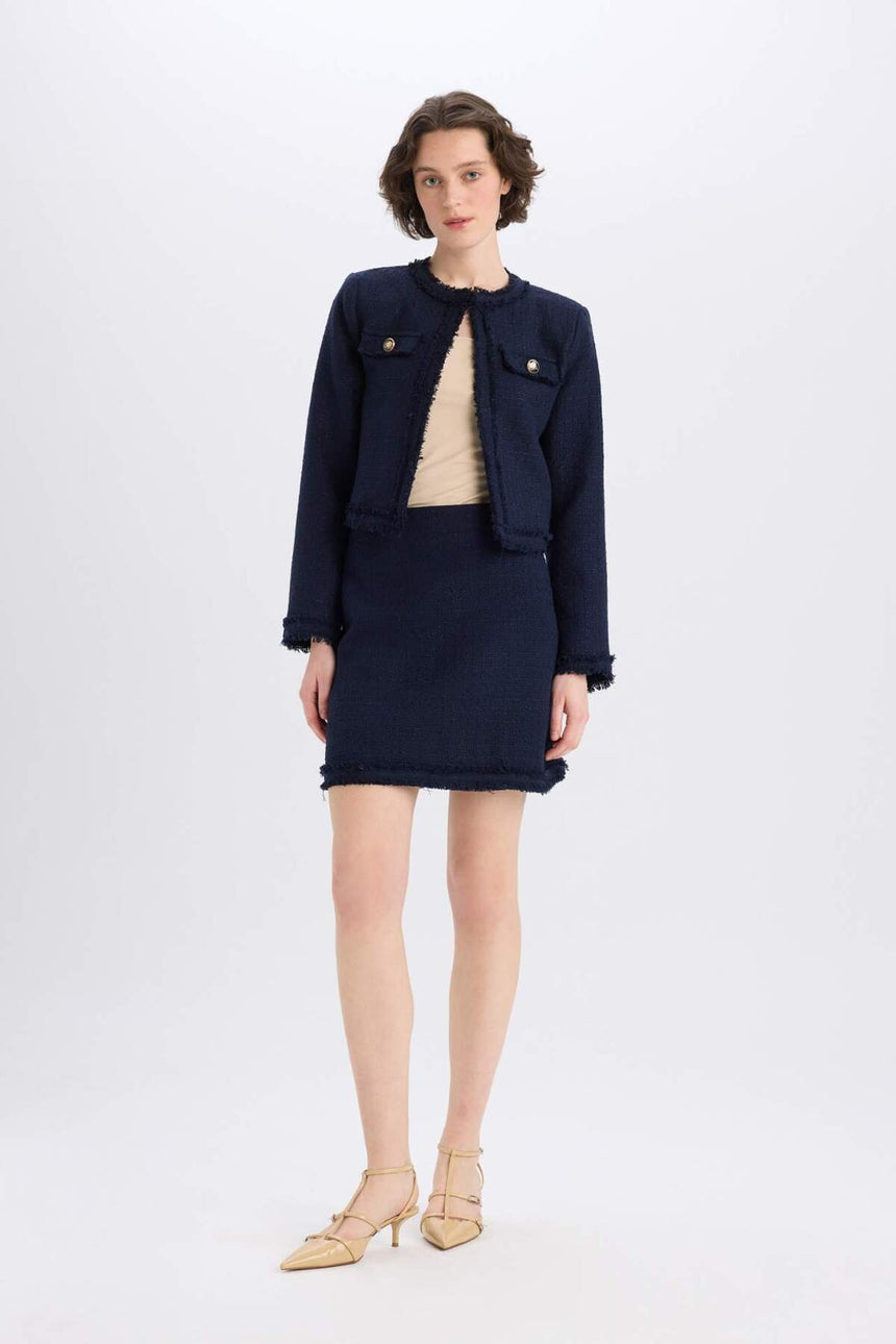 Defacto Kadın Blazer D5040Ax - Koyu Lacivert