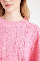 Defacto Kadın Pullover T4518Az - Pembe