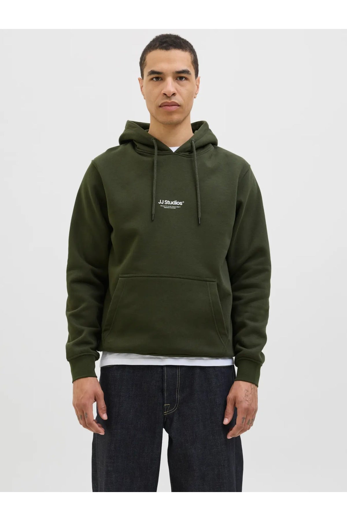 Jack & Jones Erkek Sweatshirt 12278789 - Koyu Yeşil