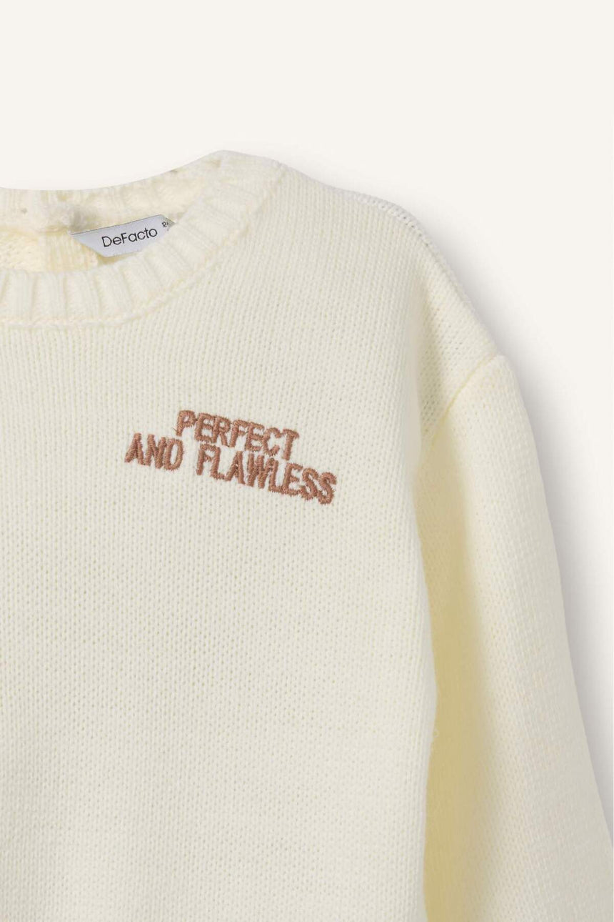 Defacto Çocuk Pullover A3851A5 - Ekru