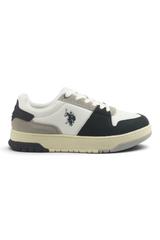 Sporline U.S. Polo Assn. GLB beyaz tekstil erkek sneaker, yan profil görünümü