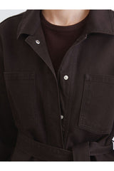 LCW KADIN S6KN61B8 CKT,LORA-DENIM-C-TKM-SOLID - Koyu Kahverengi