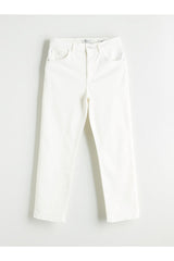 LCW KADIN S6NO32B8 PNT,SLIM-WHITE-BZKRT - Beyaz/ Kırık Beyaz