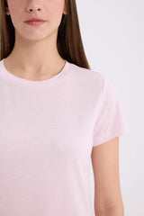 Defacto Kadın Short Sleeve T-Shirt W7299Az - Açık Pembe