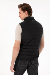 US POLO ASSN ERKEK DOKUMA YELEK 2101038 - Siyah