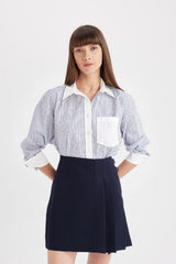 Defacto Kadın Woven Skirt D4201AX - Koyu Lacivert