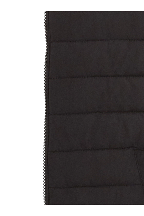 Sporline LC Waikiki erkek siyah polyester yelek detaylı fermuar görünümü