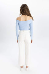 Defacto Kadın Trousers B5012Ax - Ekru